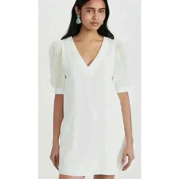 BB Dakota by Steve Madden Fields of Gold White Mini Dress Size XS - Picture 1 of 12